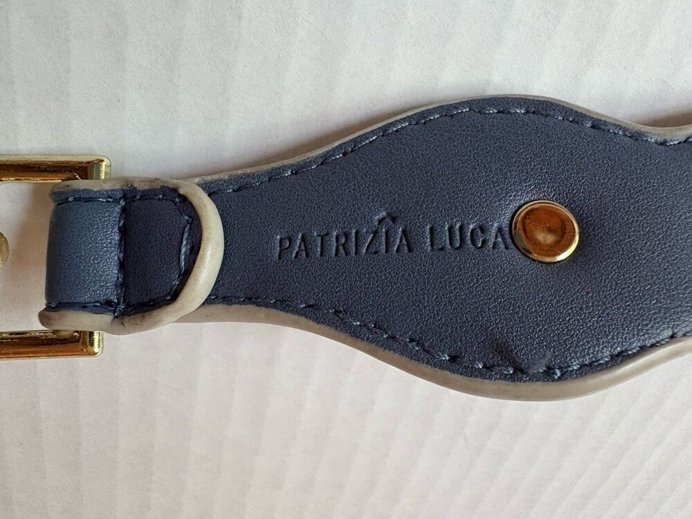 Pratrizia Luca Blue Heart Shoulder Strap Women Guitar Strap Studded 39" - Picture 5 of 5